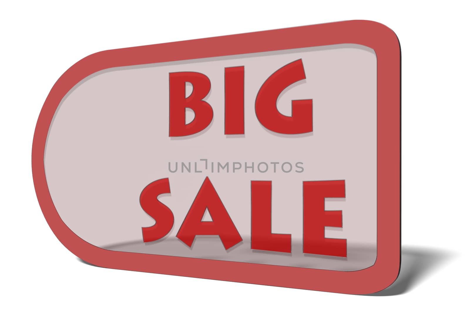 A price tag with the words Big Sale, illustrating a deep discount or markdown on merchandise during a limited-time sale