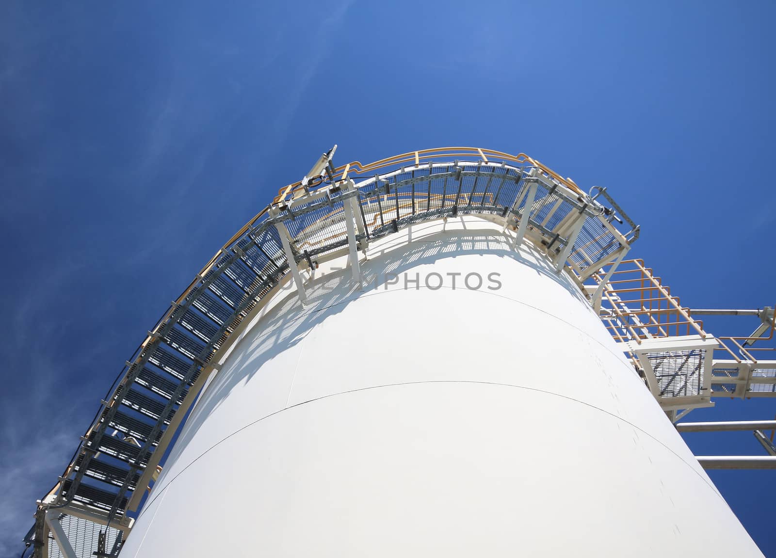 chemical storage tank in industrial plant