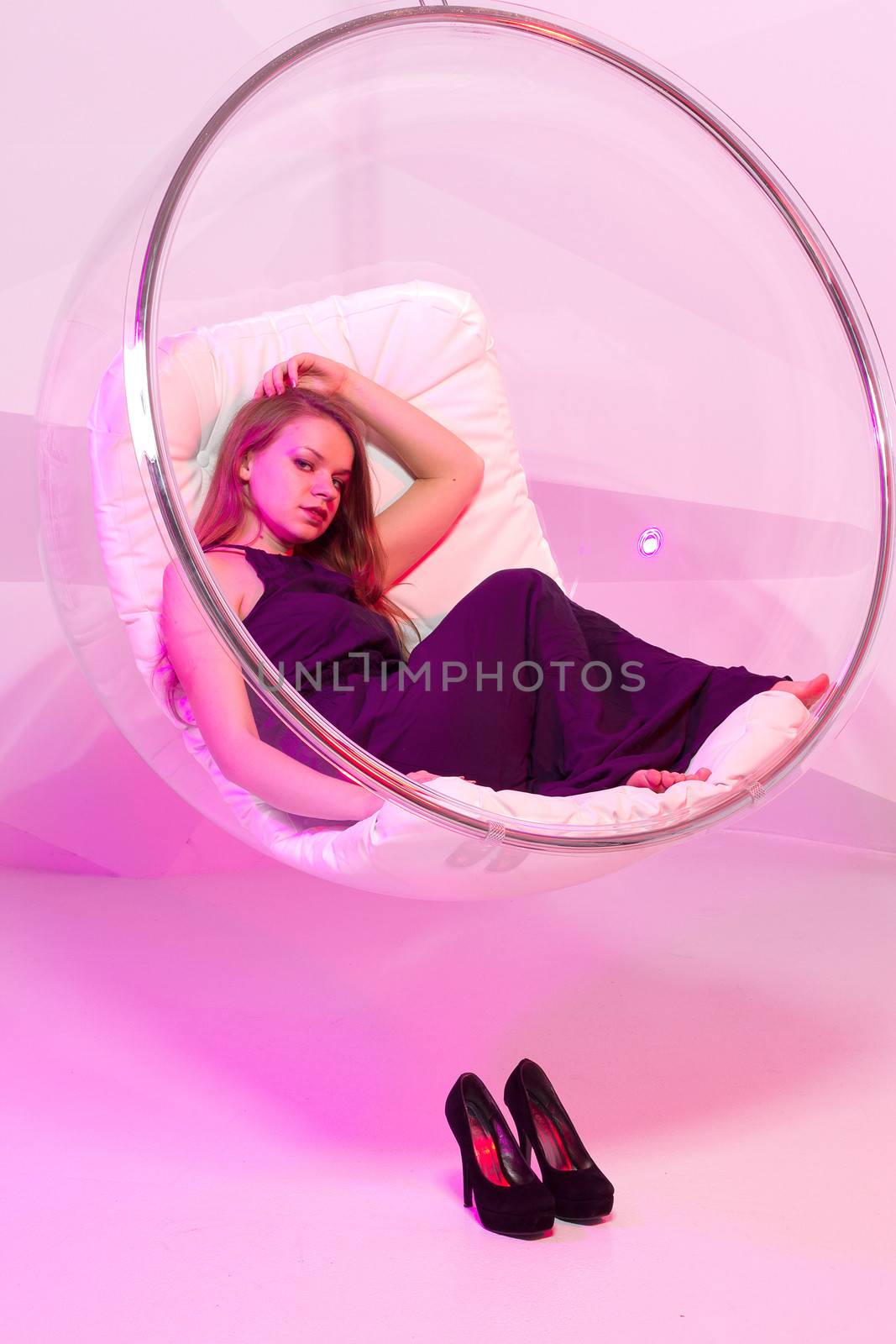 blond girl in the party