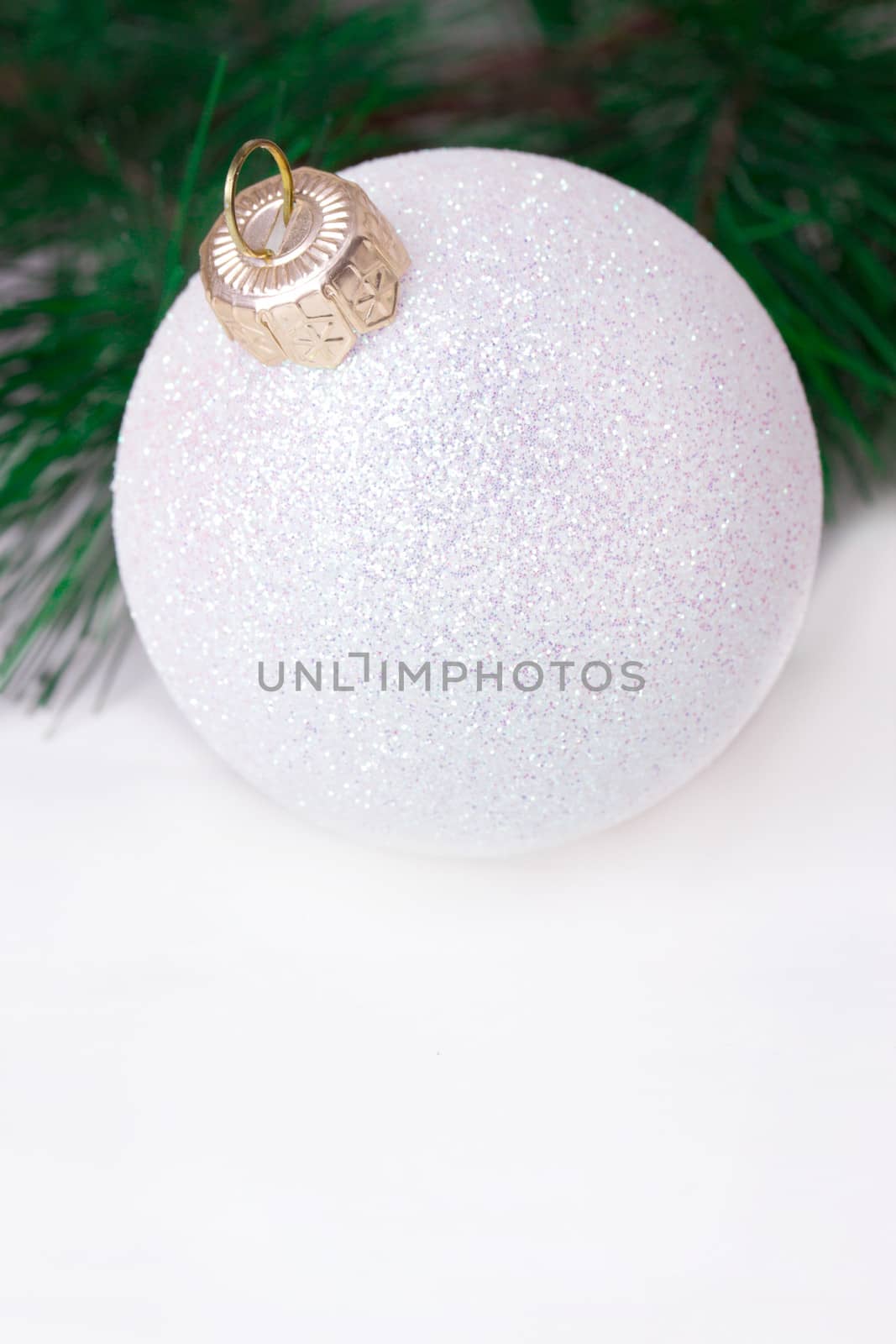 Cone and christmas tree isolated on white