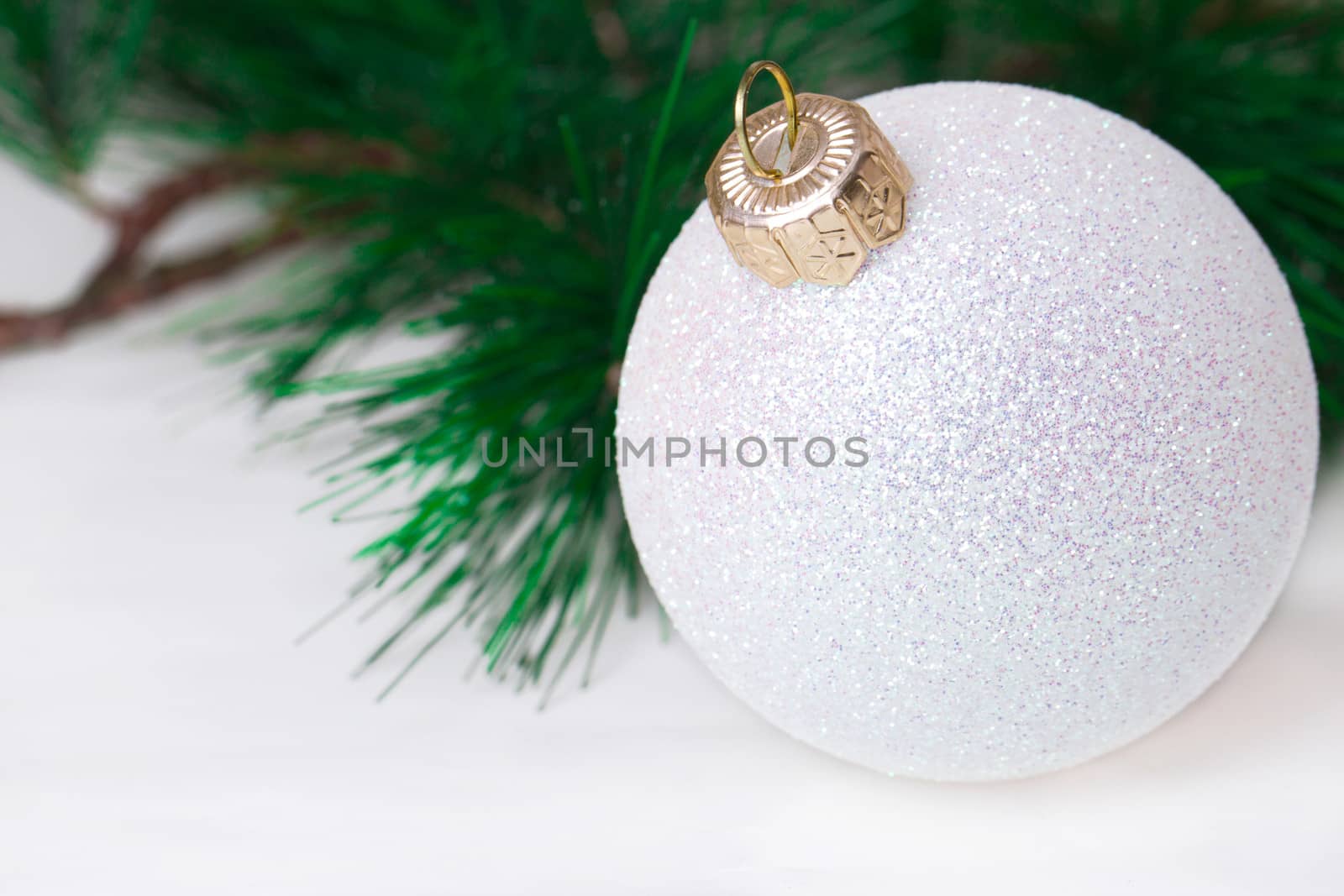 Cone and christmas tree isolated on white