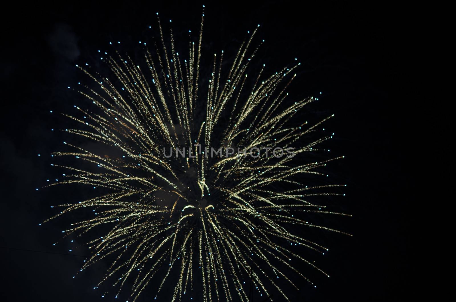 celebrate festival fire work on black sky background