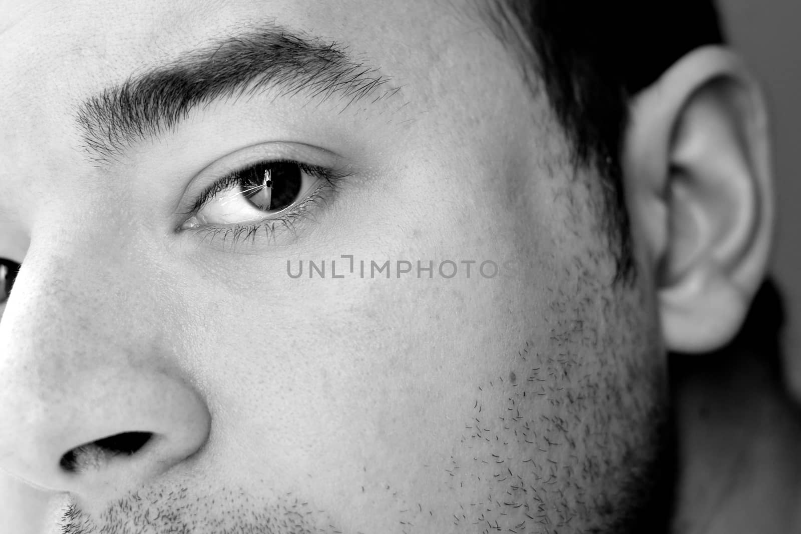 Serious Man Eye Closeup by graficallyminded