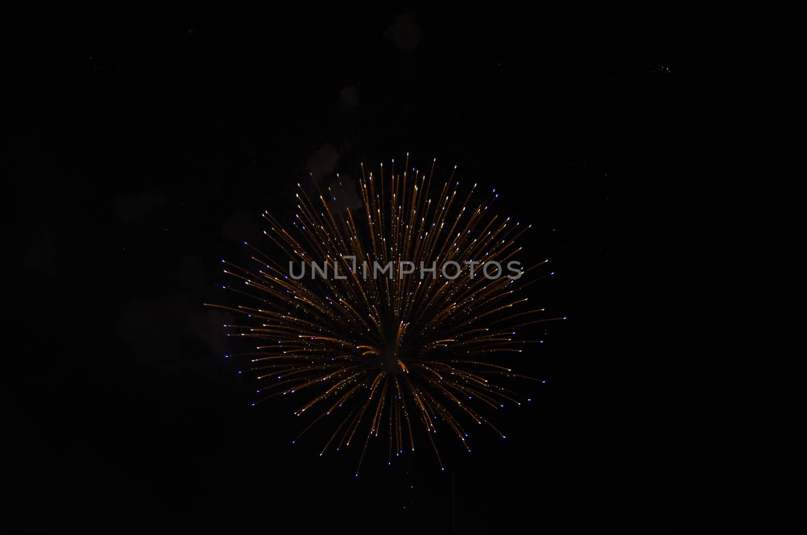 celebrate festival fire work on black sky background