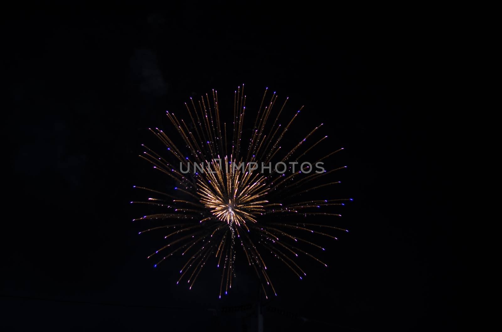 celebrate festival fire work on black sky background