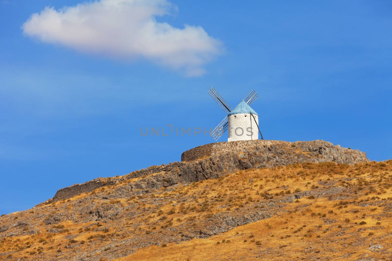 Typical windmills of region of Castilla la Mancha