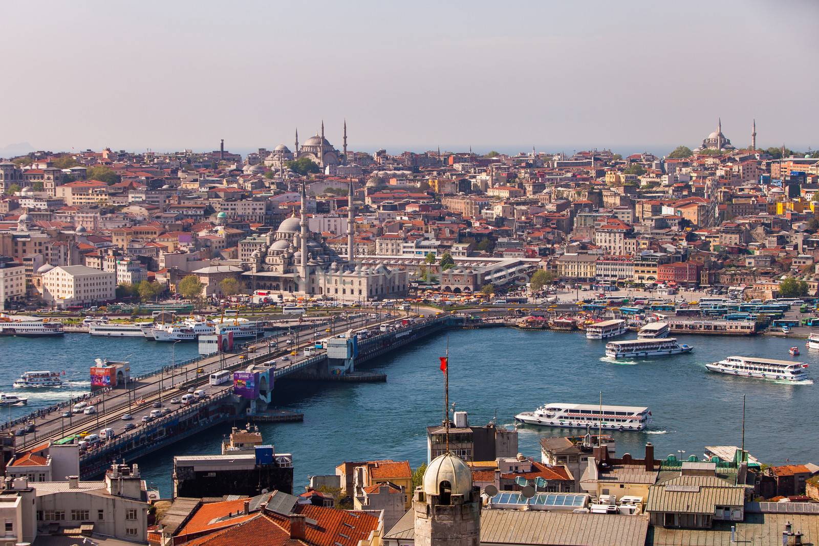 Galata Bridge in Istanbul by Creatista