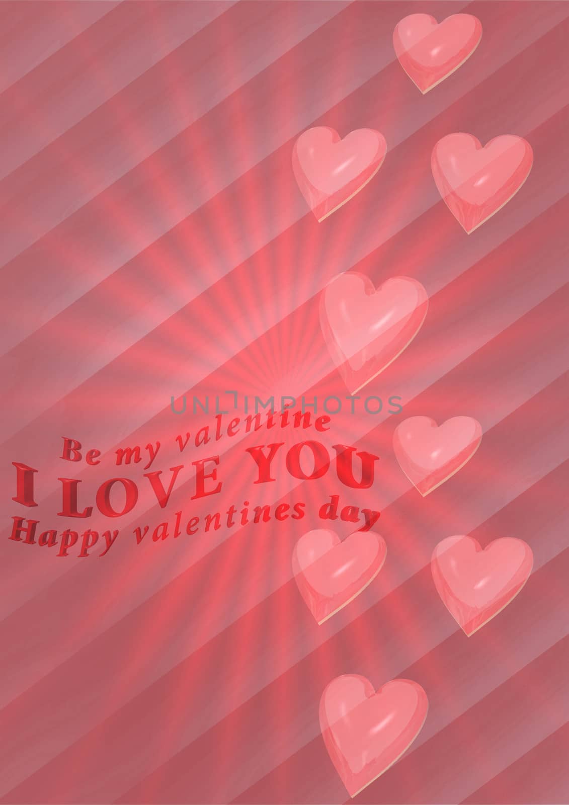 3d generate valentine's day background