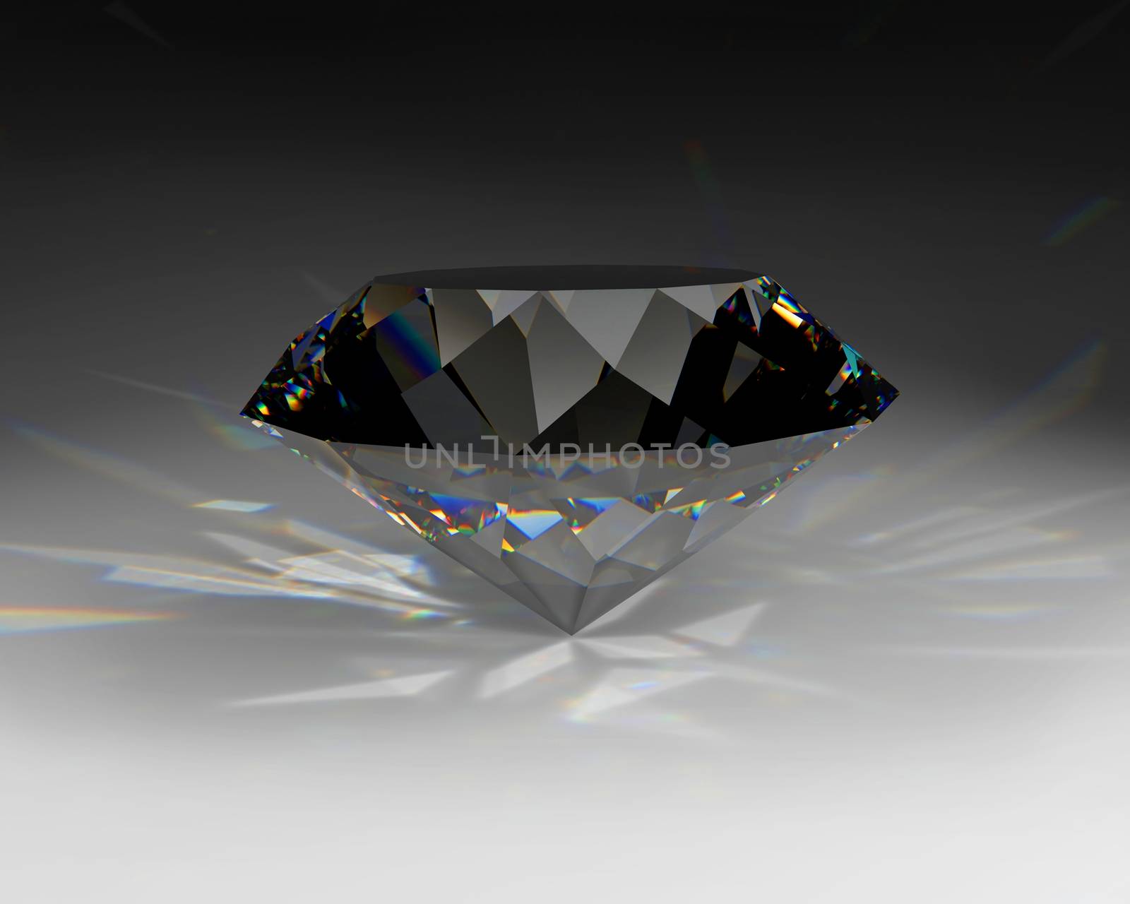 gemstone on the gray background, 3d illustration