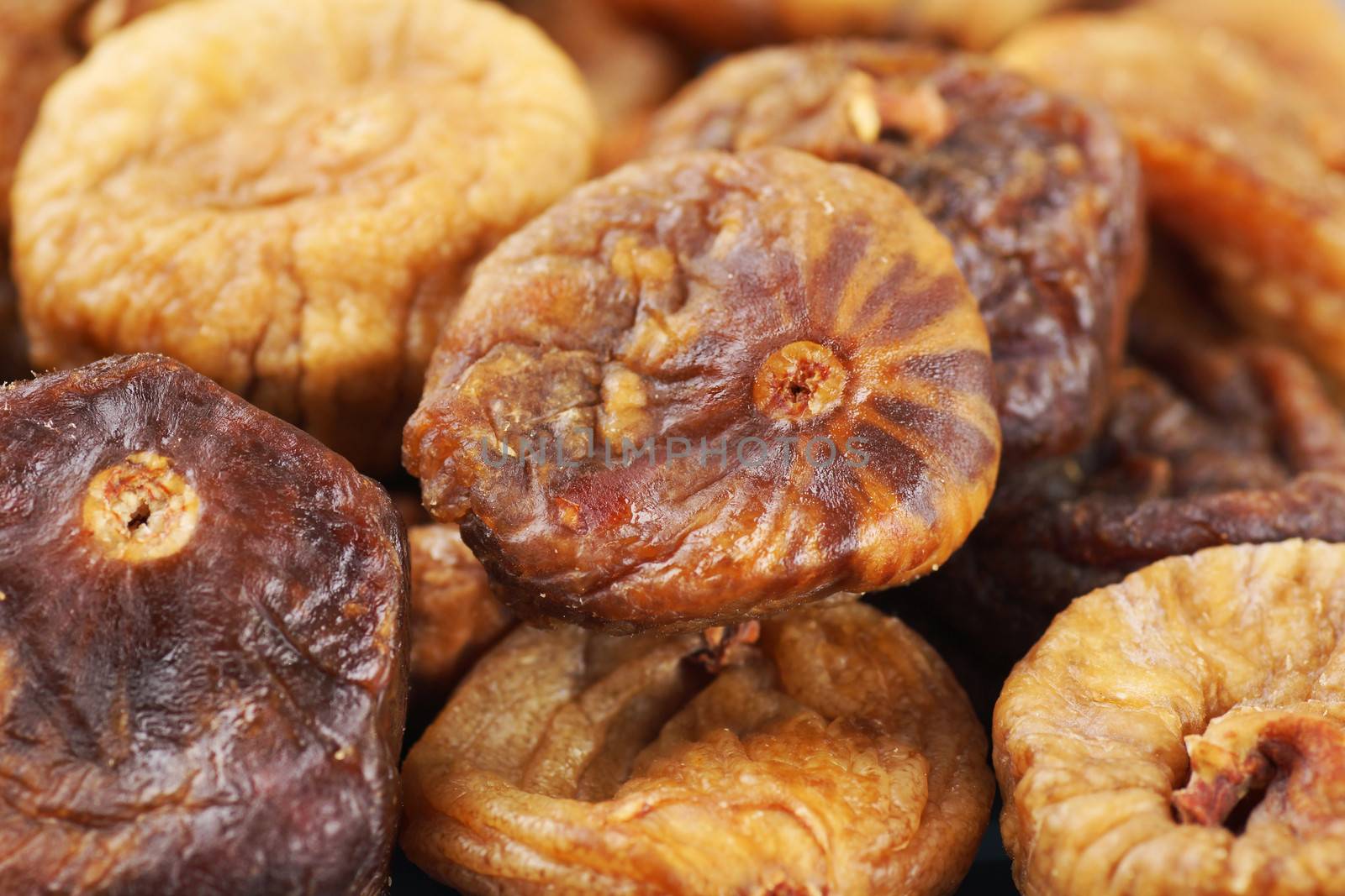 Delicious and sweet dried fig background