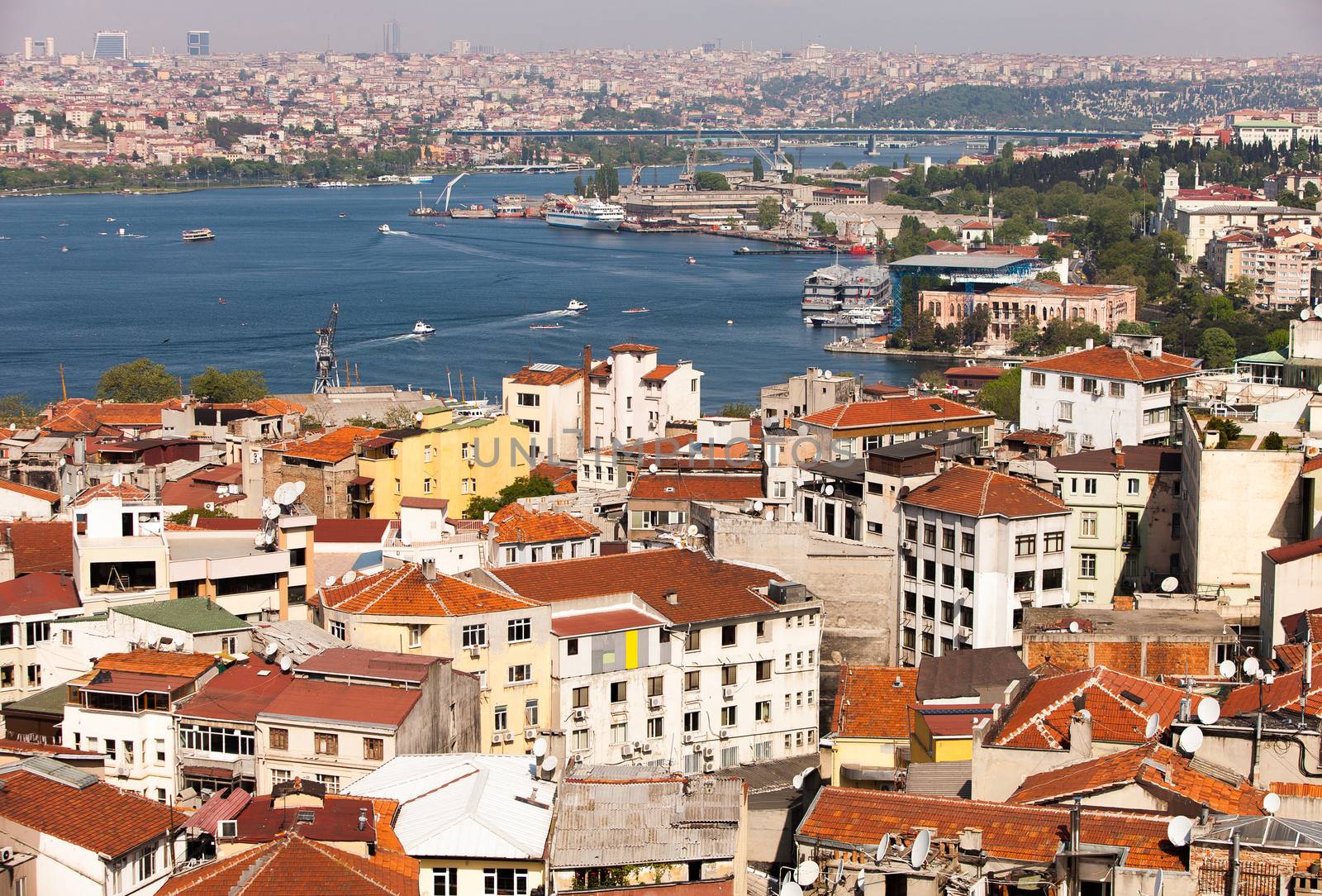 View of the Bosphorus in Istanbul