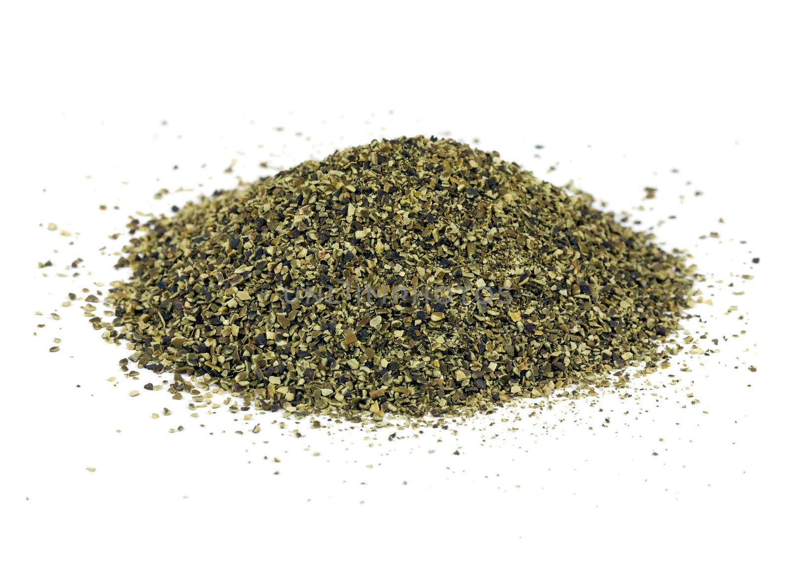 A pile of kelp meal, an ideal organic fertilizer and supplier of trace nutrients