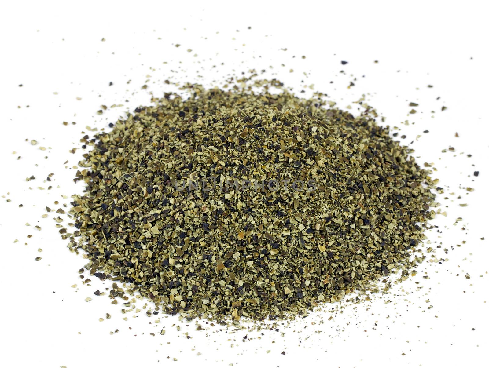 A pile of kelp meal, an ideal organic fertilizer and supplier of trace nutrients
