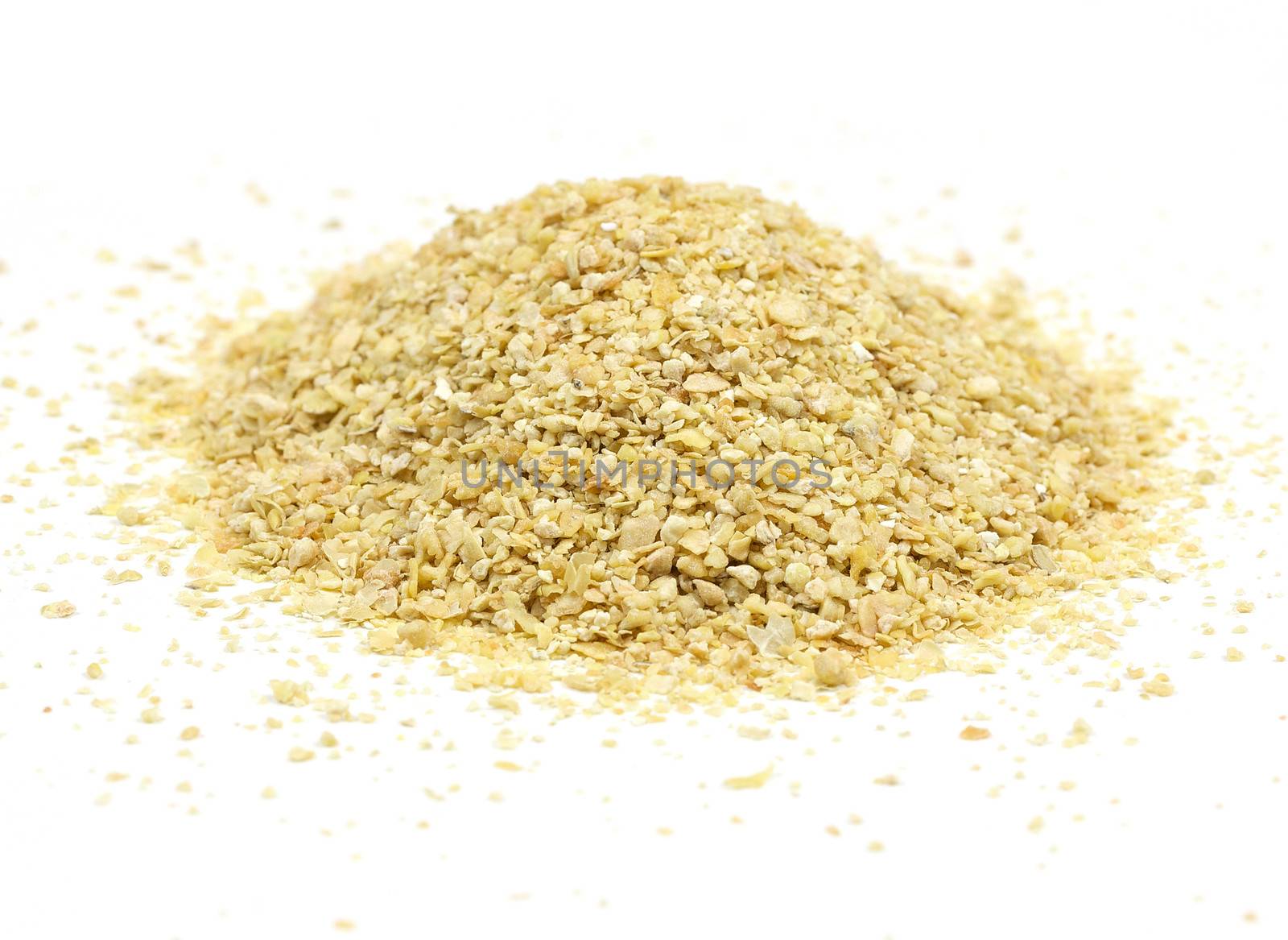 A pile of soybean meal, an ideal organic fertilizer
