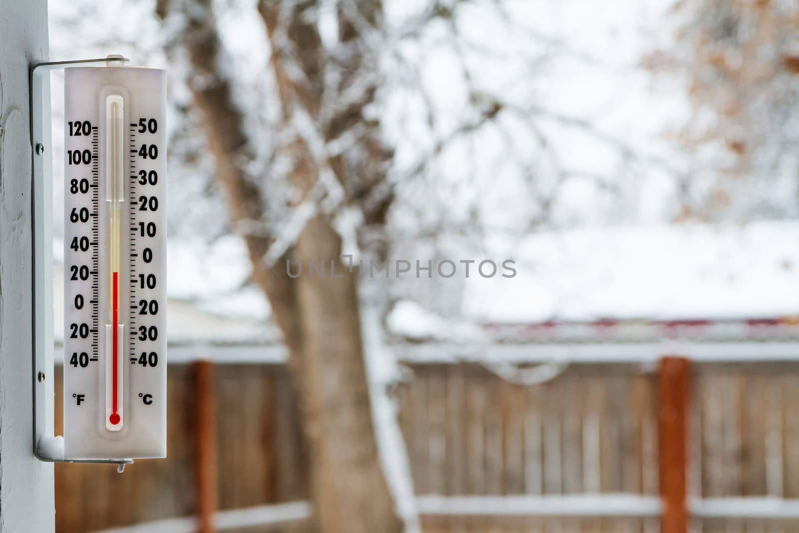 Very cold day outside with temps around 20 degreees