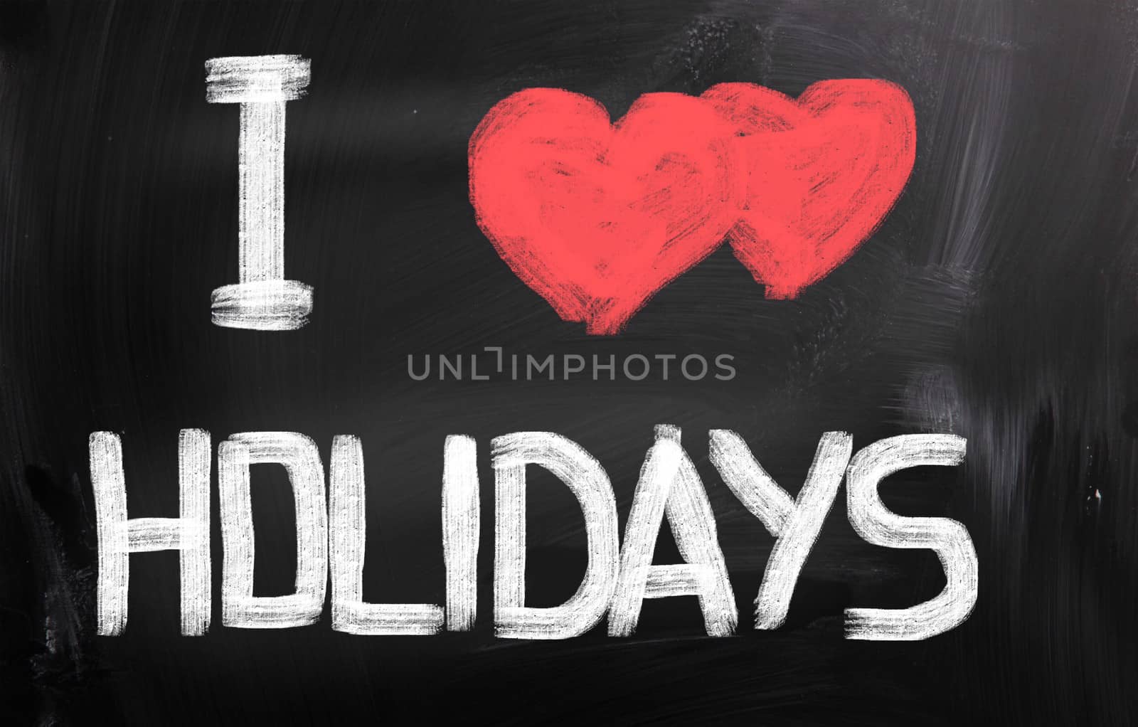 I Love Holidays Concept