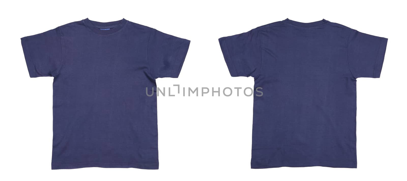 Men's blue T-shirt. Isolated on a white background.