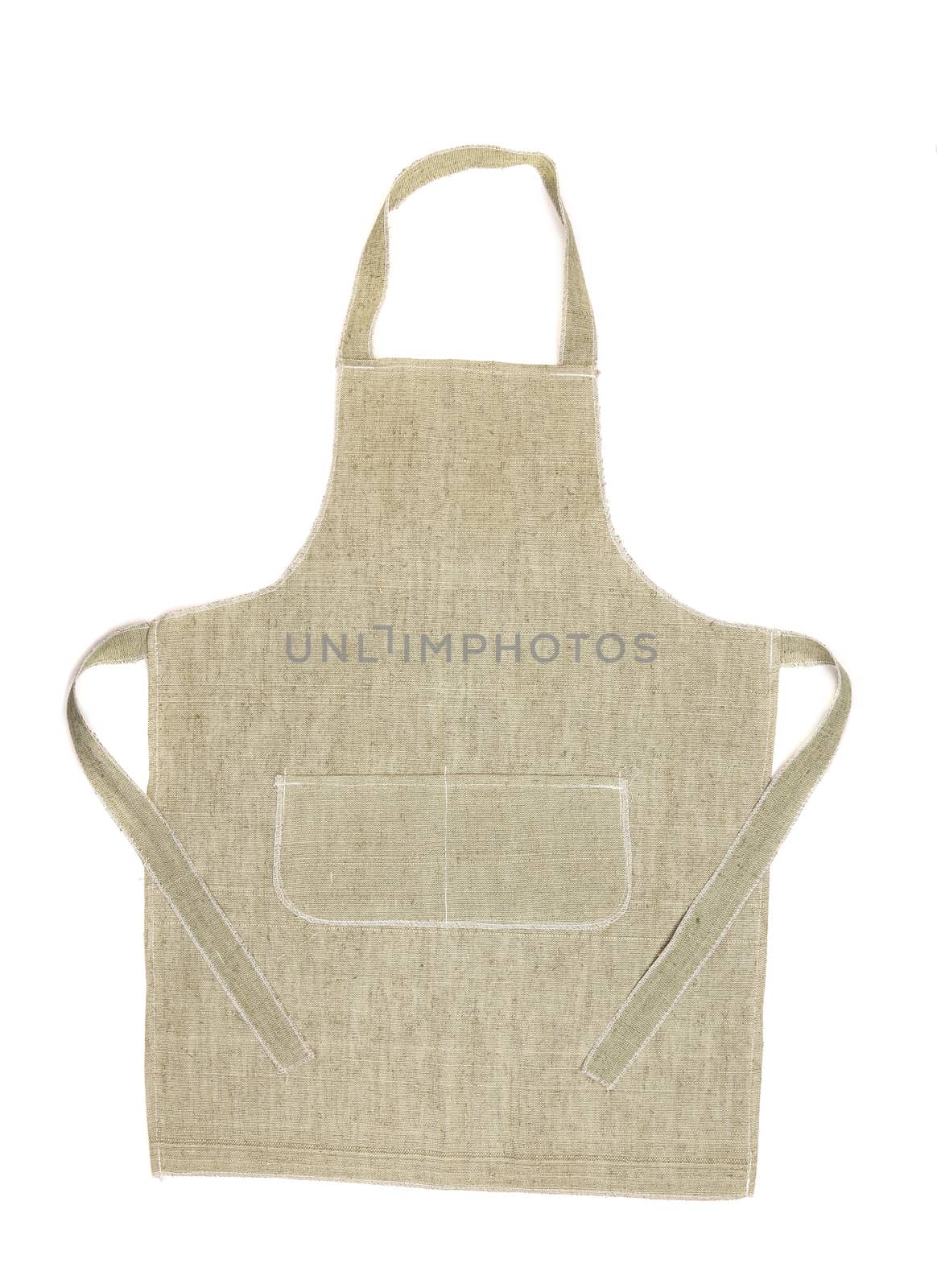 Kitchen gray apron. Isolated on a white background.