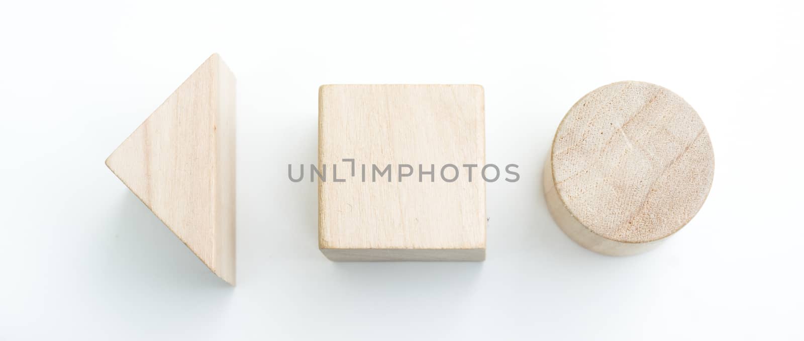simple signs made from wood blocks isolated over white