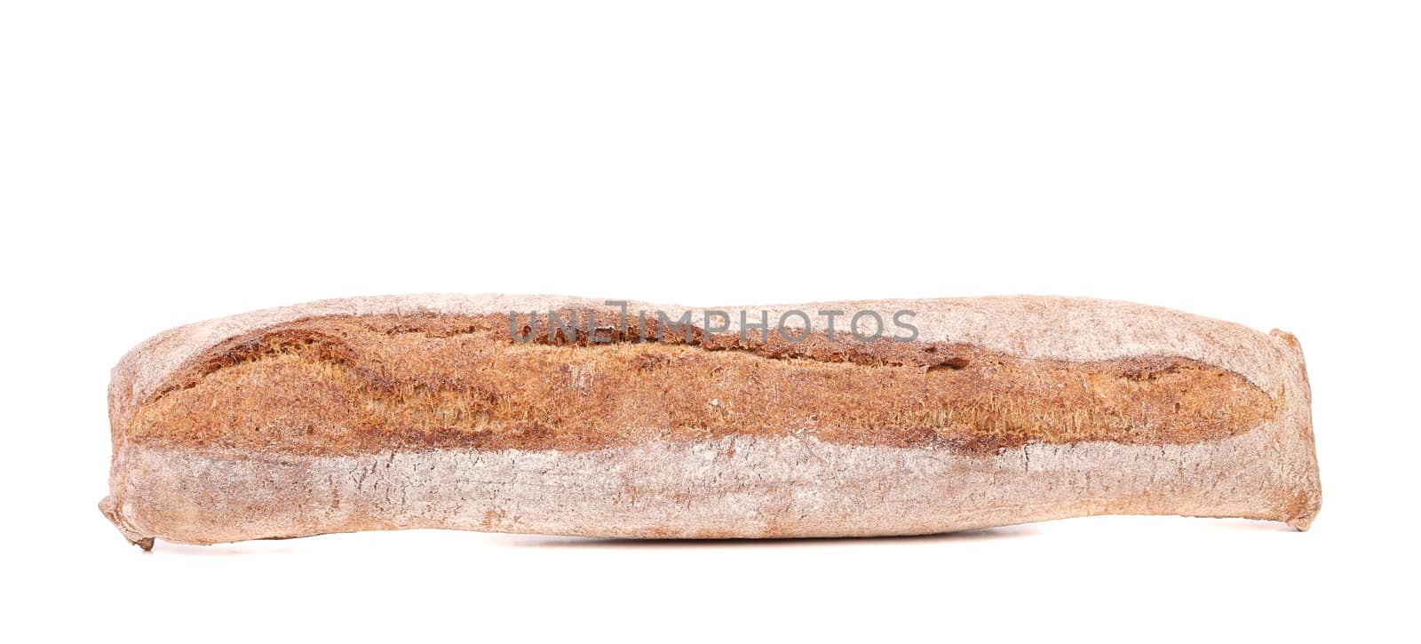 Long loaf.  Isolated on a white background