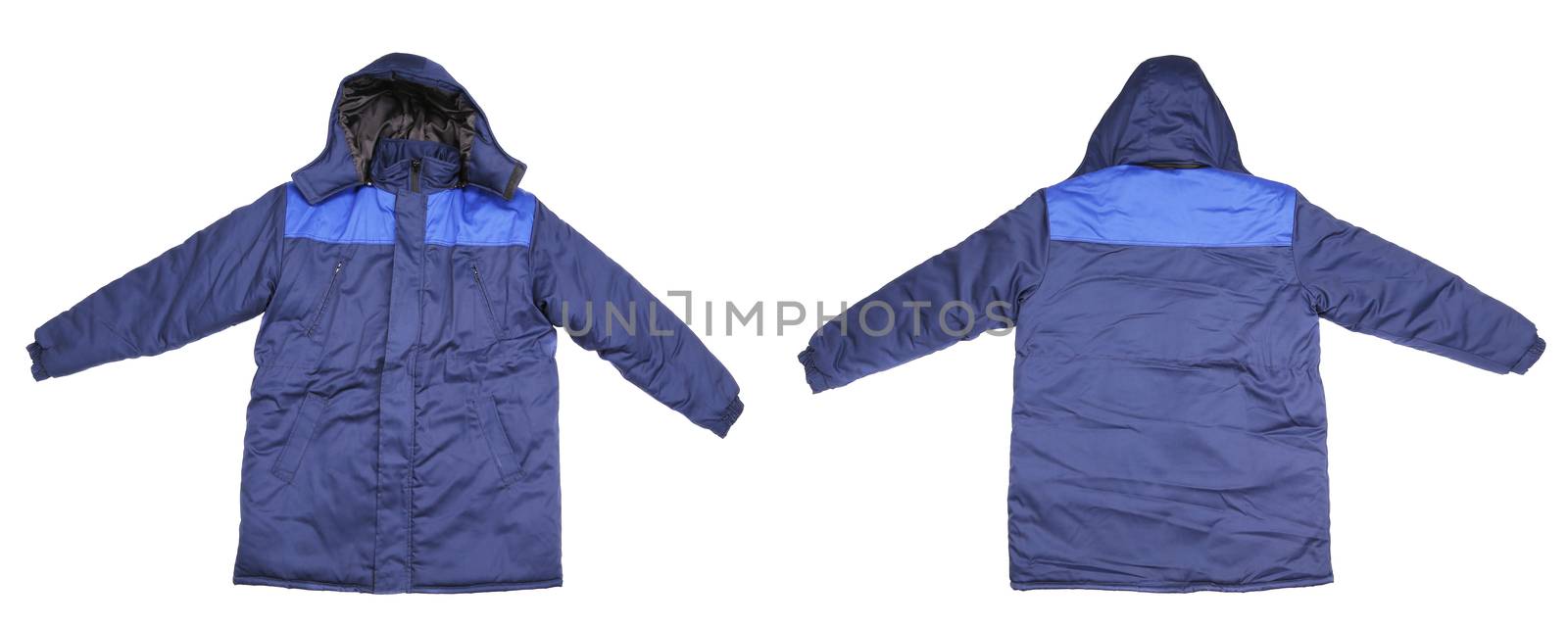 Winter work wear. Isolated on white background.