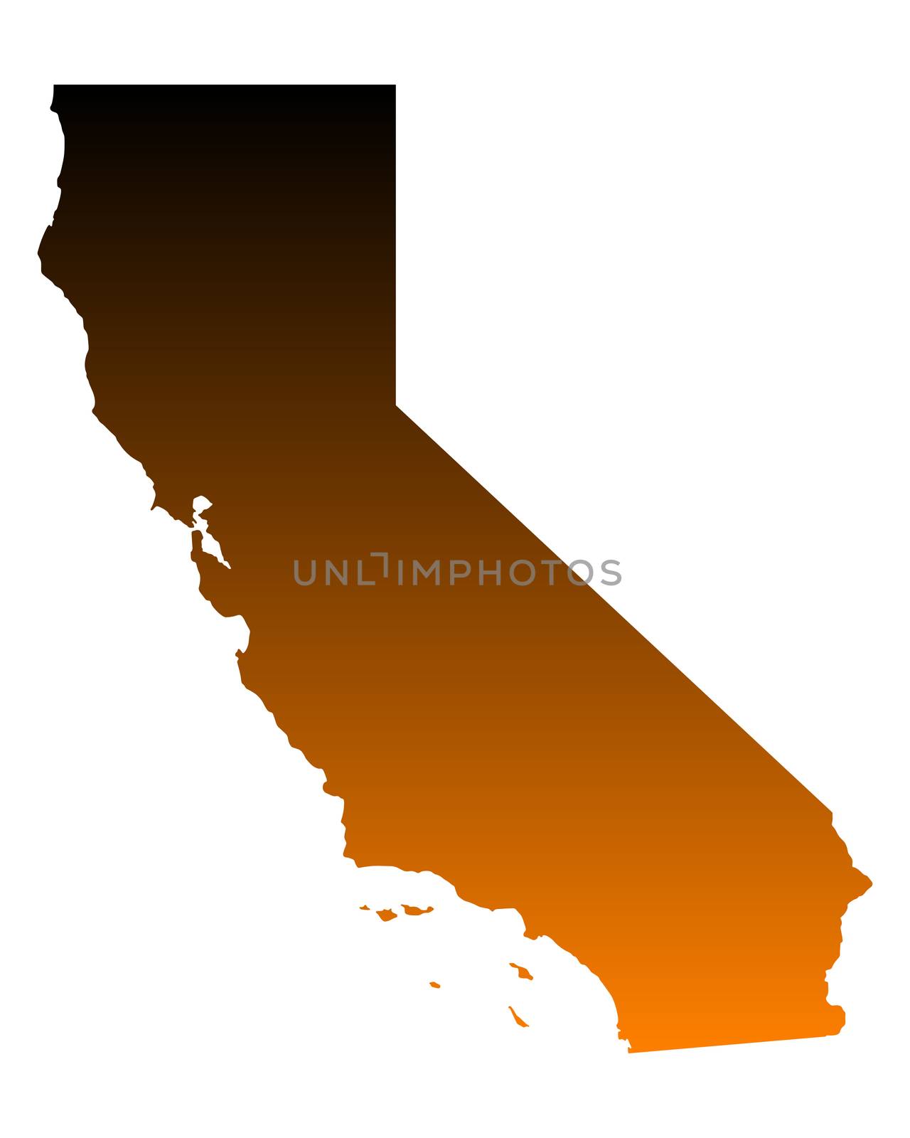 Map of California by rbiedermann