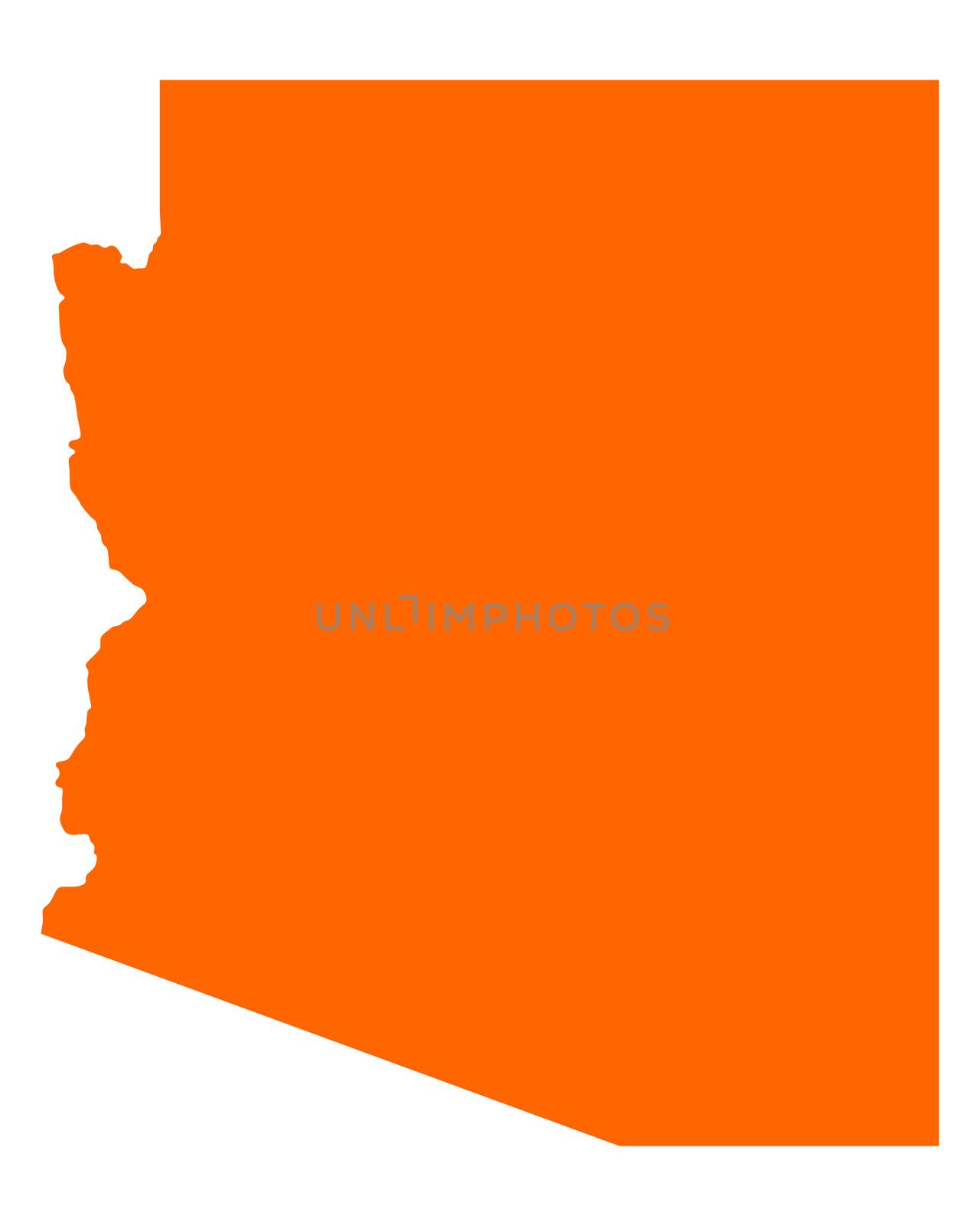 Map of Arizona by rbiedermann