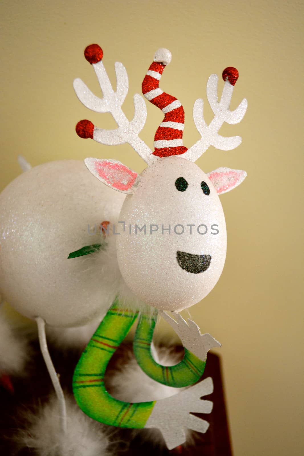 Reindeer with green scarf - Christmas Decoration