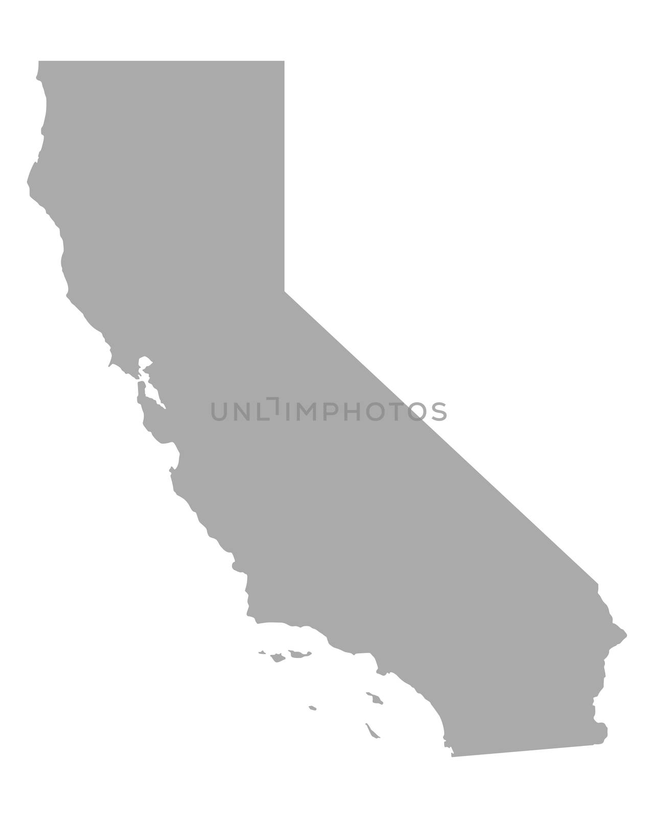 Map of California by rbiedermann