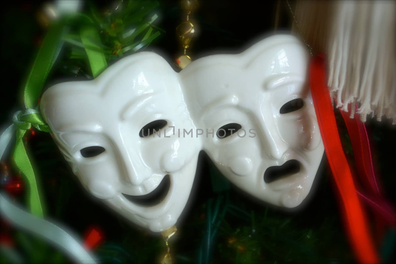 Theatre Mask Ornament by RefocusPhoto