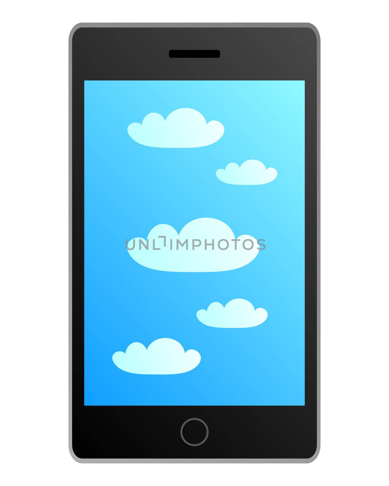 Smartphone in cloud by rbiedermann