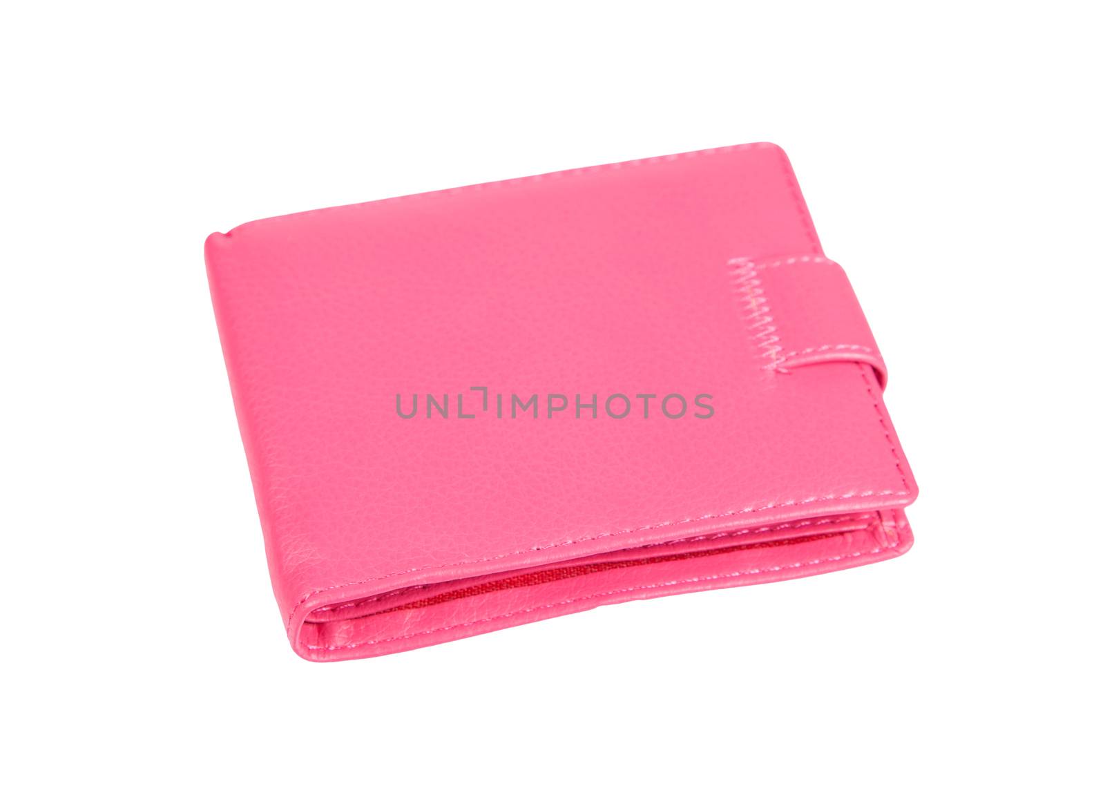 Pink purse isolated on white background