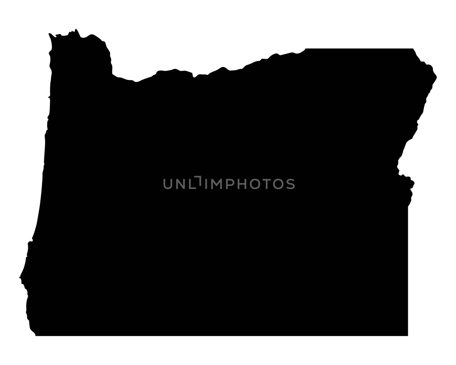 Map of Oregon by rbiedermann