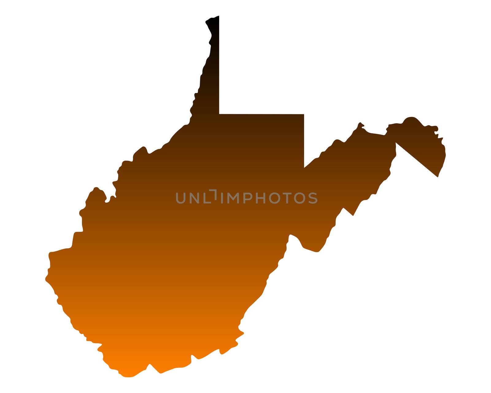 Map of West Virginia by rbiedermann