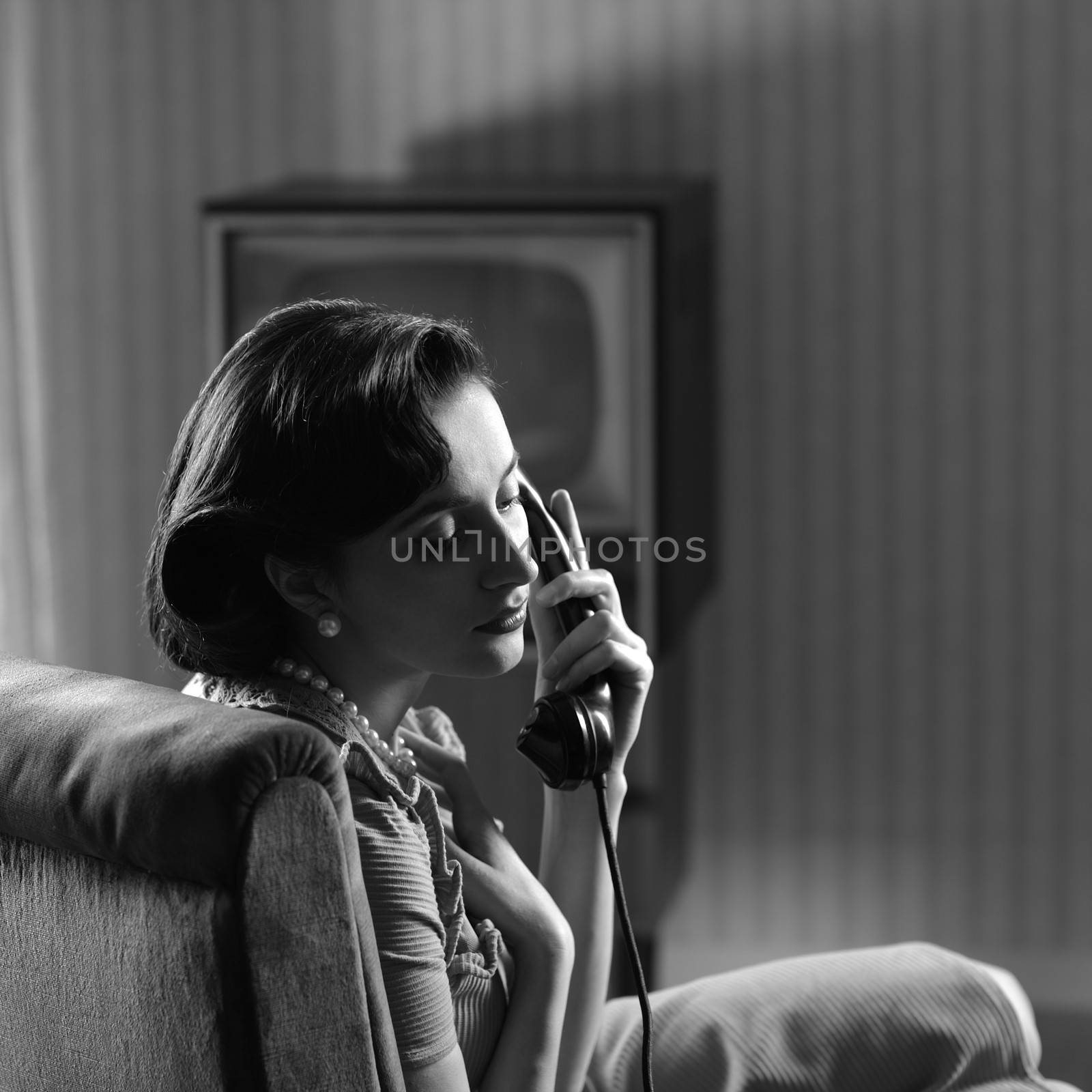 Woman at phone by stokkete