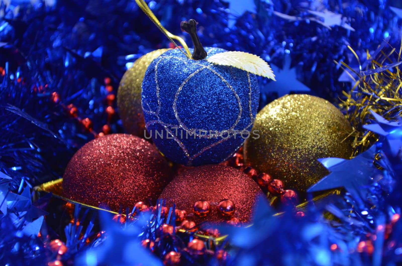 Variety of christmas ornaments