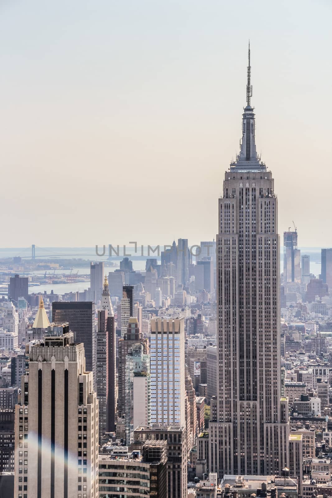 New York City, New York - September 4: Empire State Building with its surrounding, in New York City, NY, on September 4, 2013