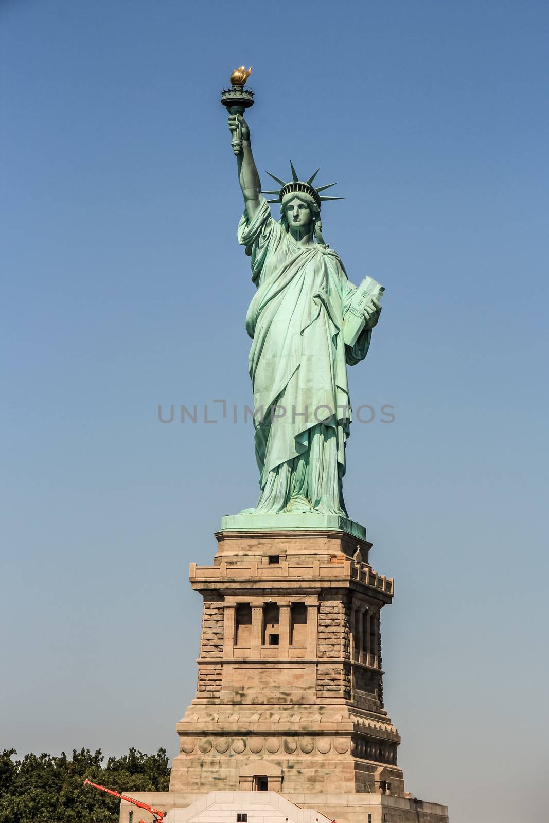 New York City, New York - September 4: Statue of Liberty, in New York City, NY, on September 4, 2013. 