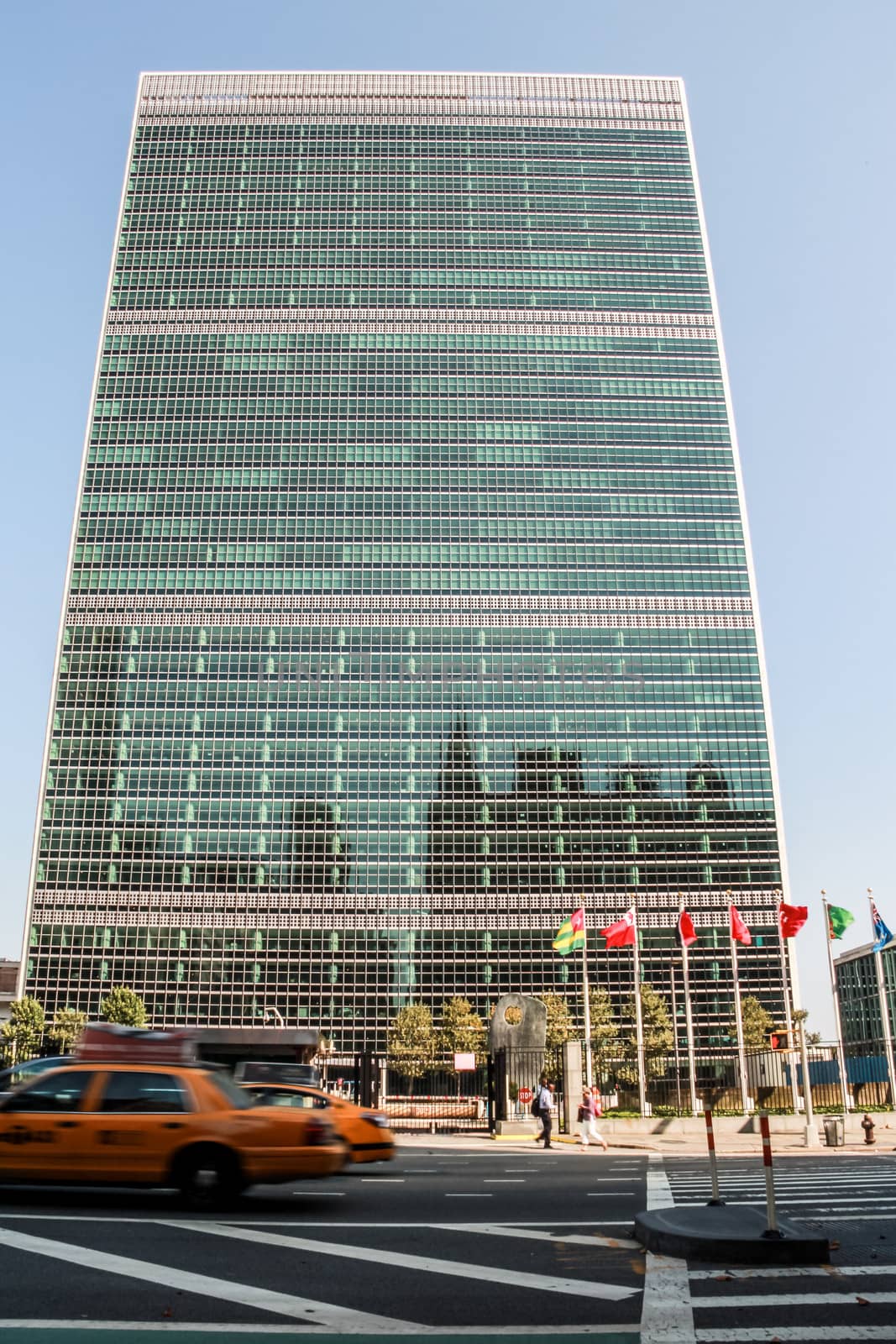 NEW YORK CITY, NEW YORK - SEPTEMBER 4: United Nations Headquarter, in New York City, NY, on September 4, 2013. 