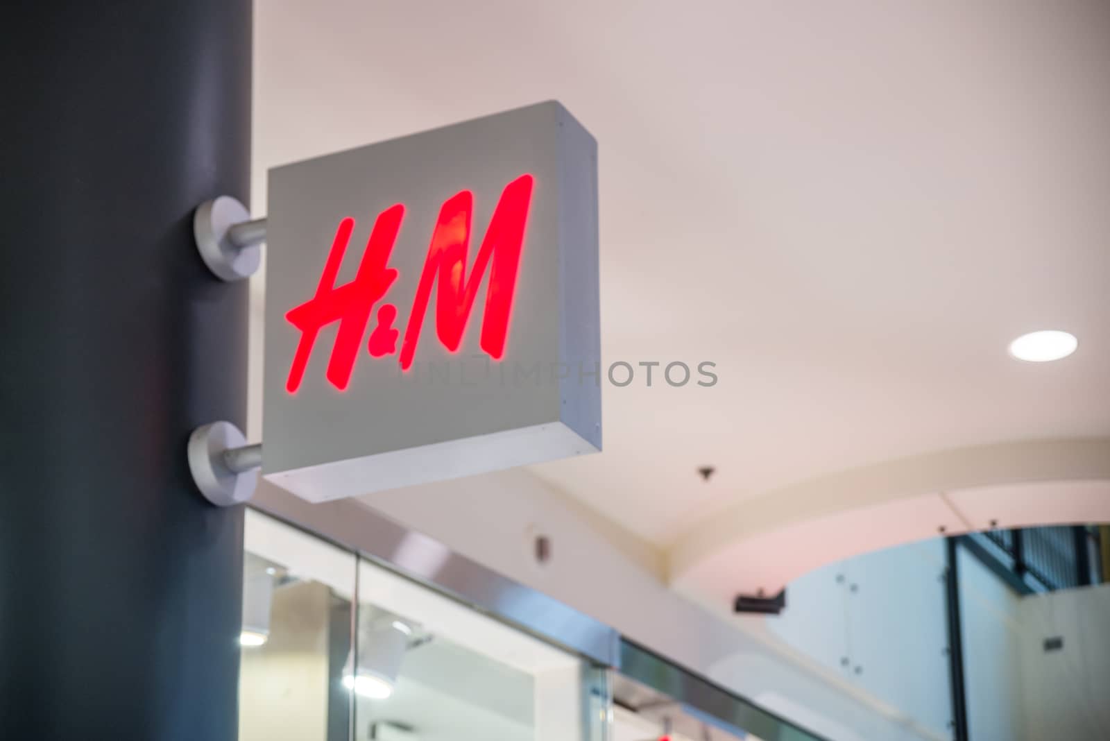 MINNEAPOLIS,MN - SEPTEMBER 26: HM store and logo in Mall of America, in Minneapolis, MN, on September 26, 2013. 