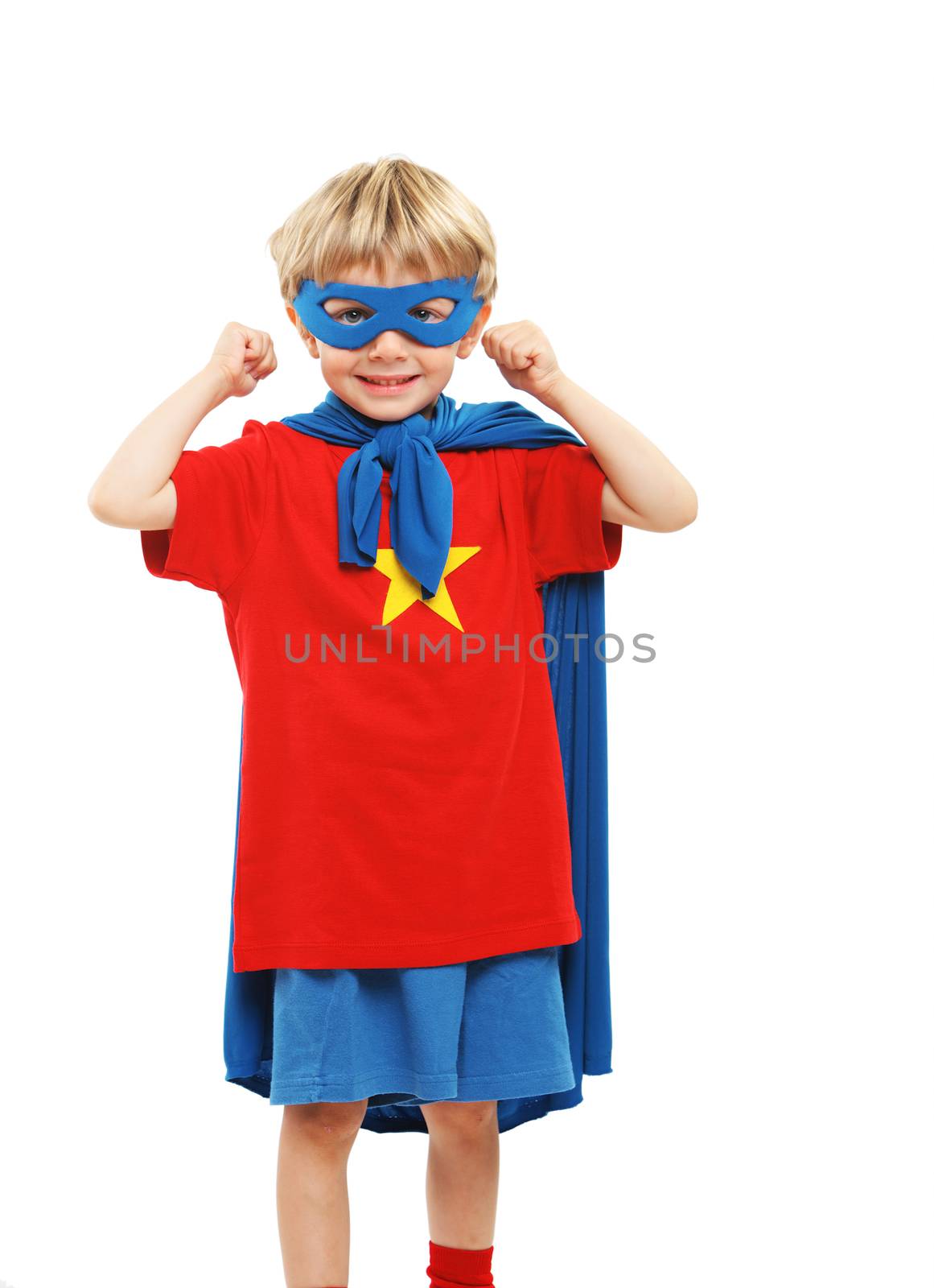 A young boy dreams of becoming a superhero.