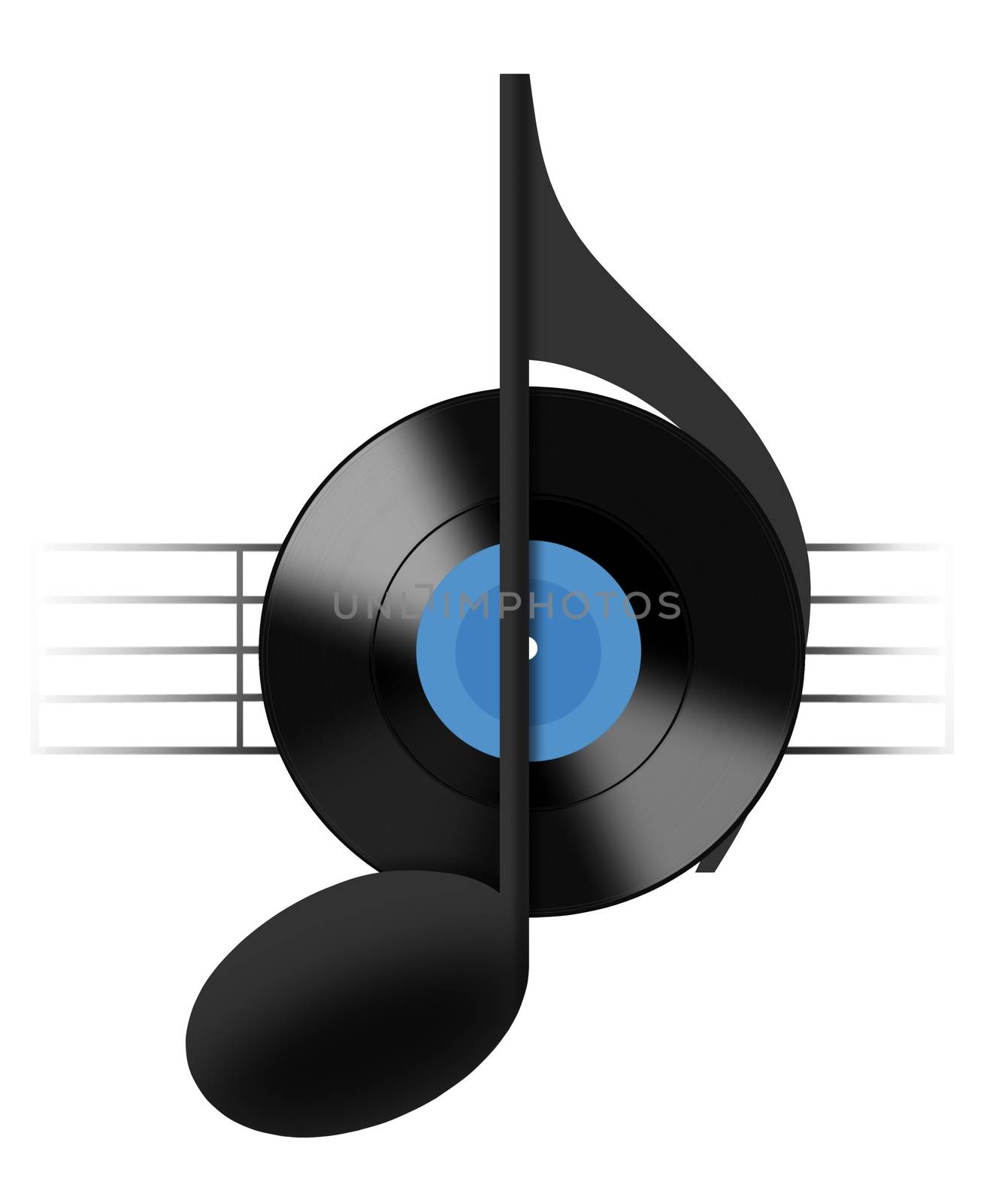Vinyl Record and Music Note by razihusin