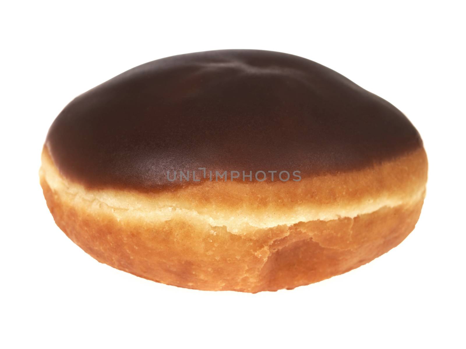 Chocolate Donut Isolated White Background