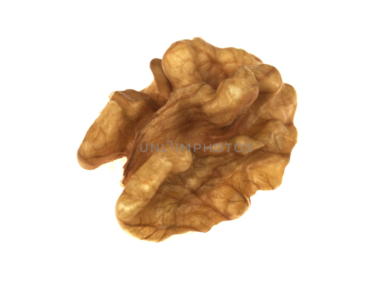 Walnut Isolated White Background