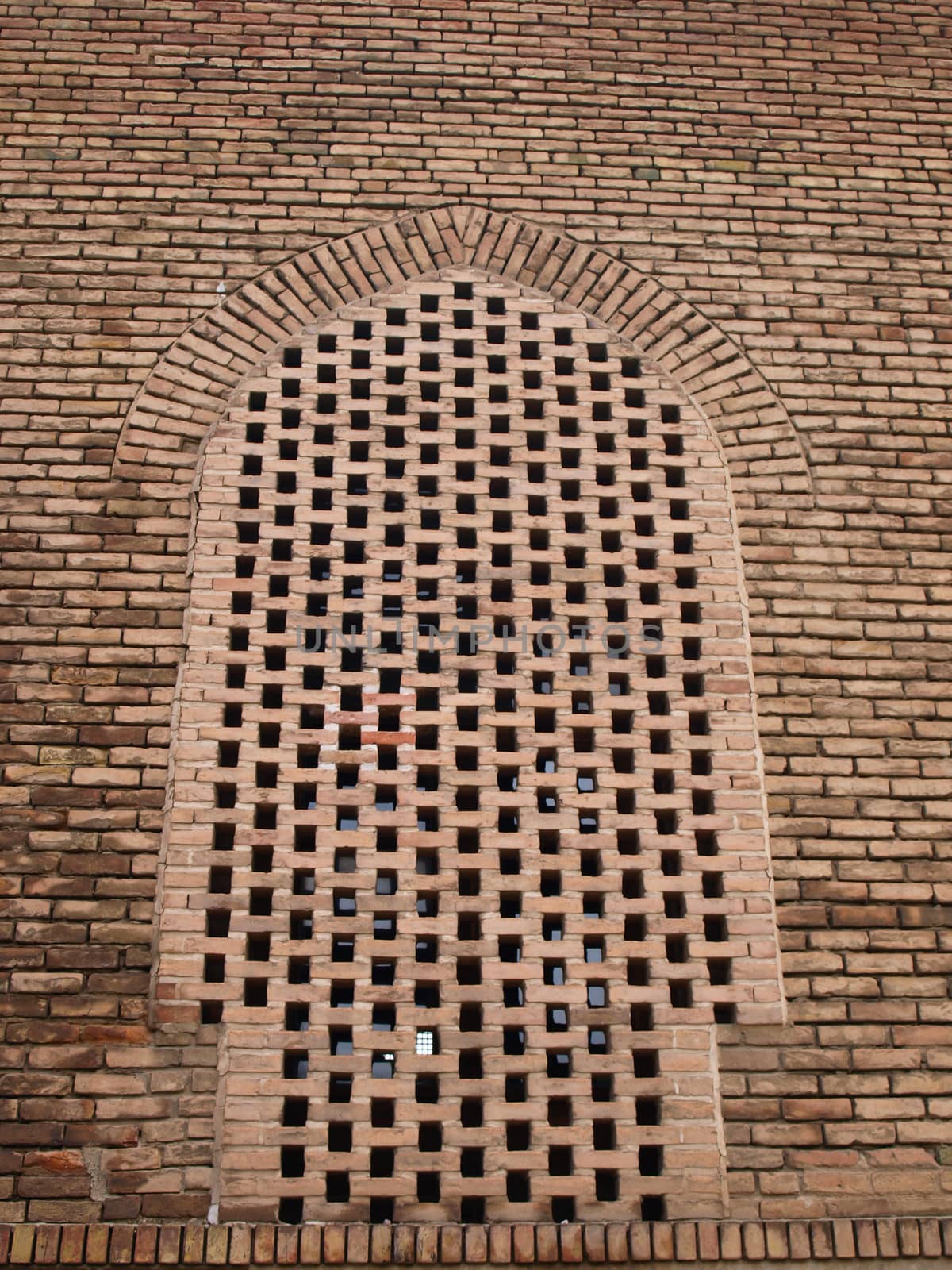 Brick architecture in Blue mosque in Tabriz, Iran by gururugu