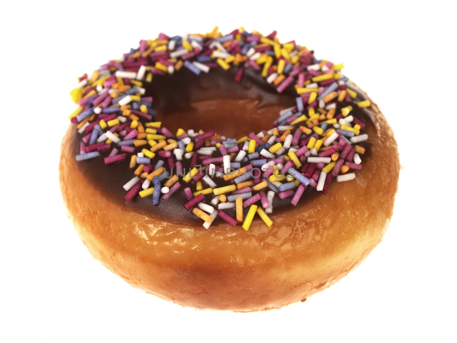 Chocolate Sprinkles Ring Donut by Whiteboxmedia