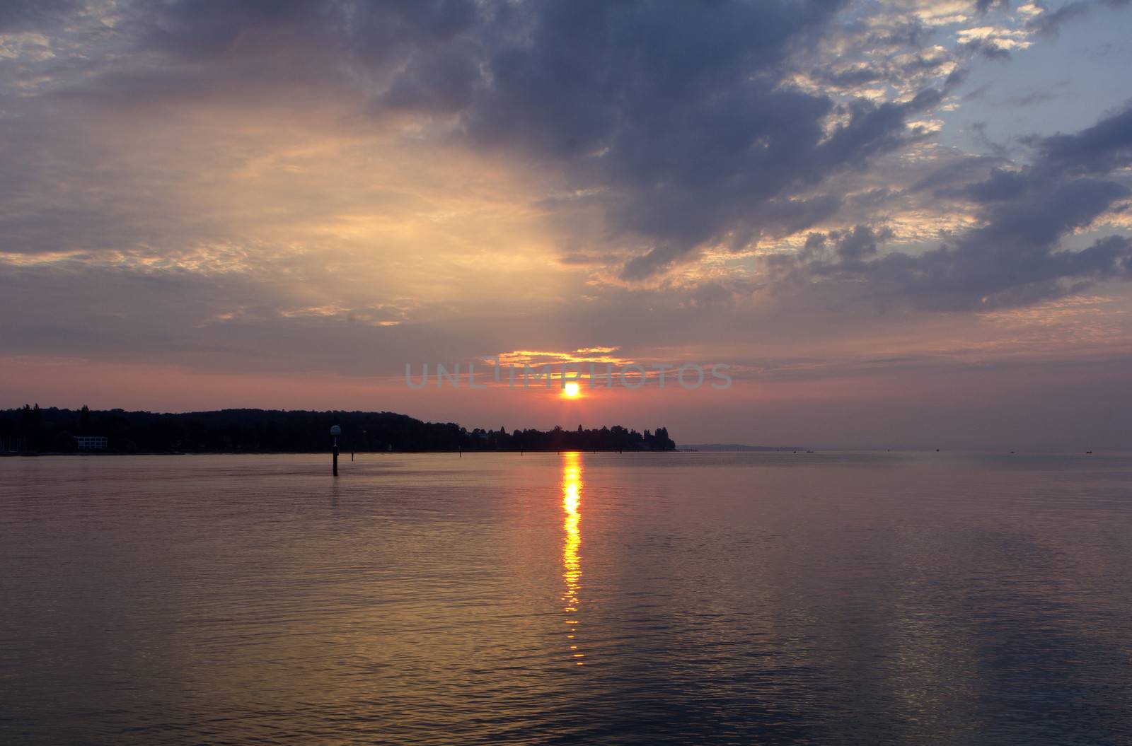 sunrise on lake of constance in constance 