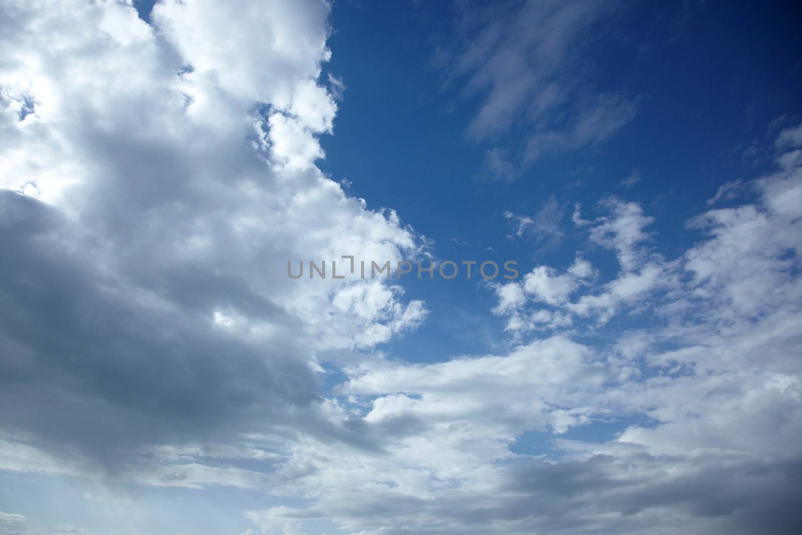 Sky with clouds. Natural light and colors