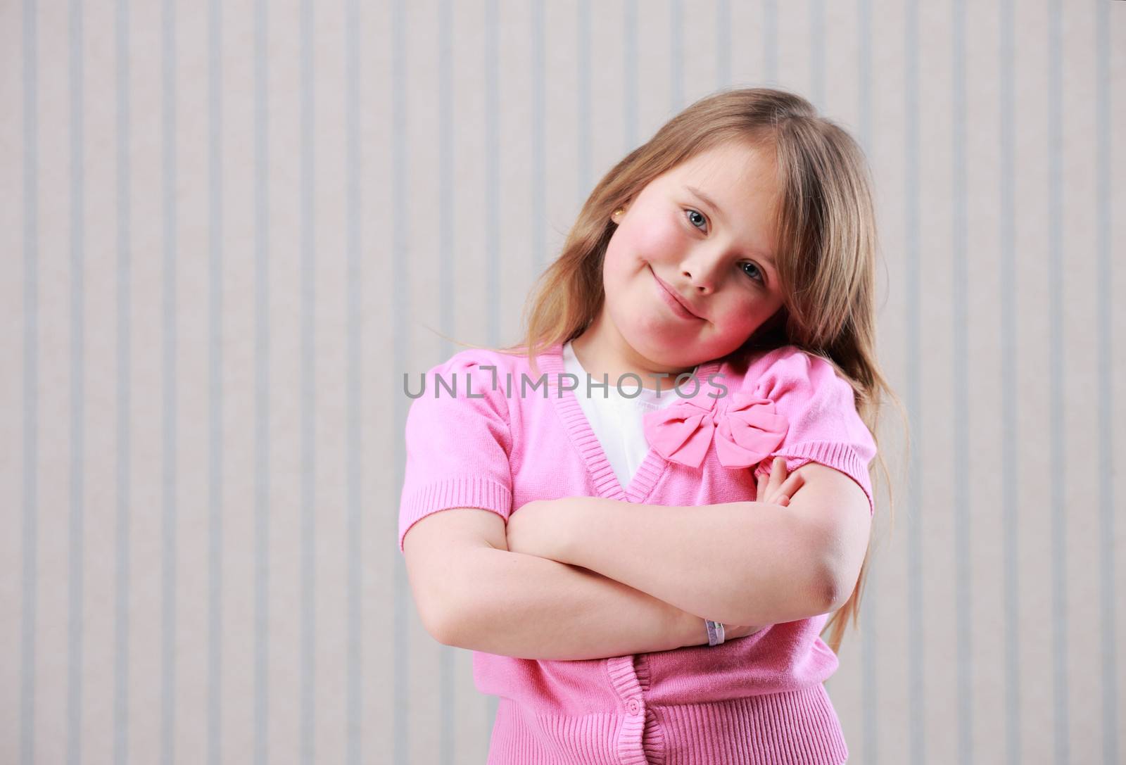 Portrait of a smiling  little beautiful girl