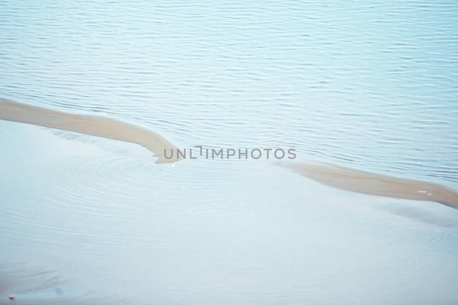 View on lagoon with ripple on the water